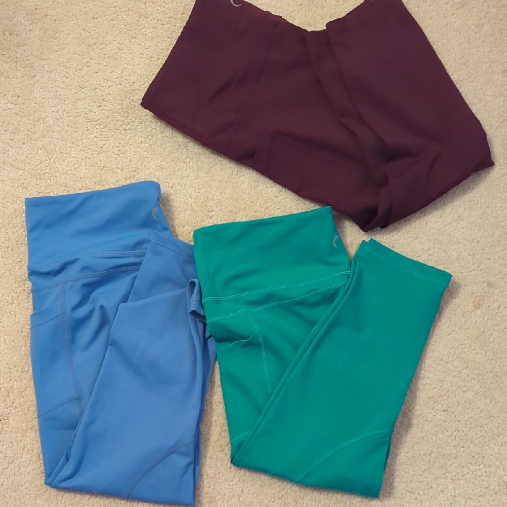 ZYIA Purple and Blue High-Waist Leggings